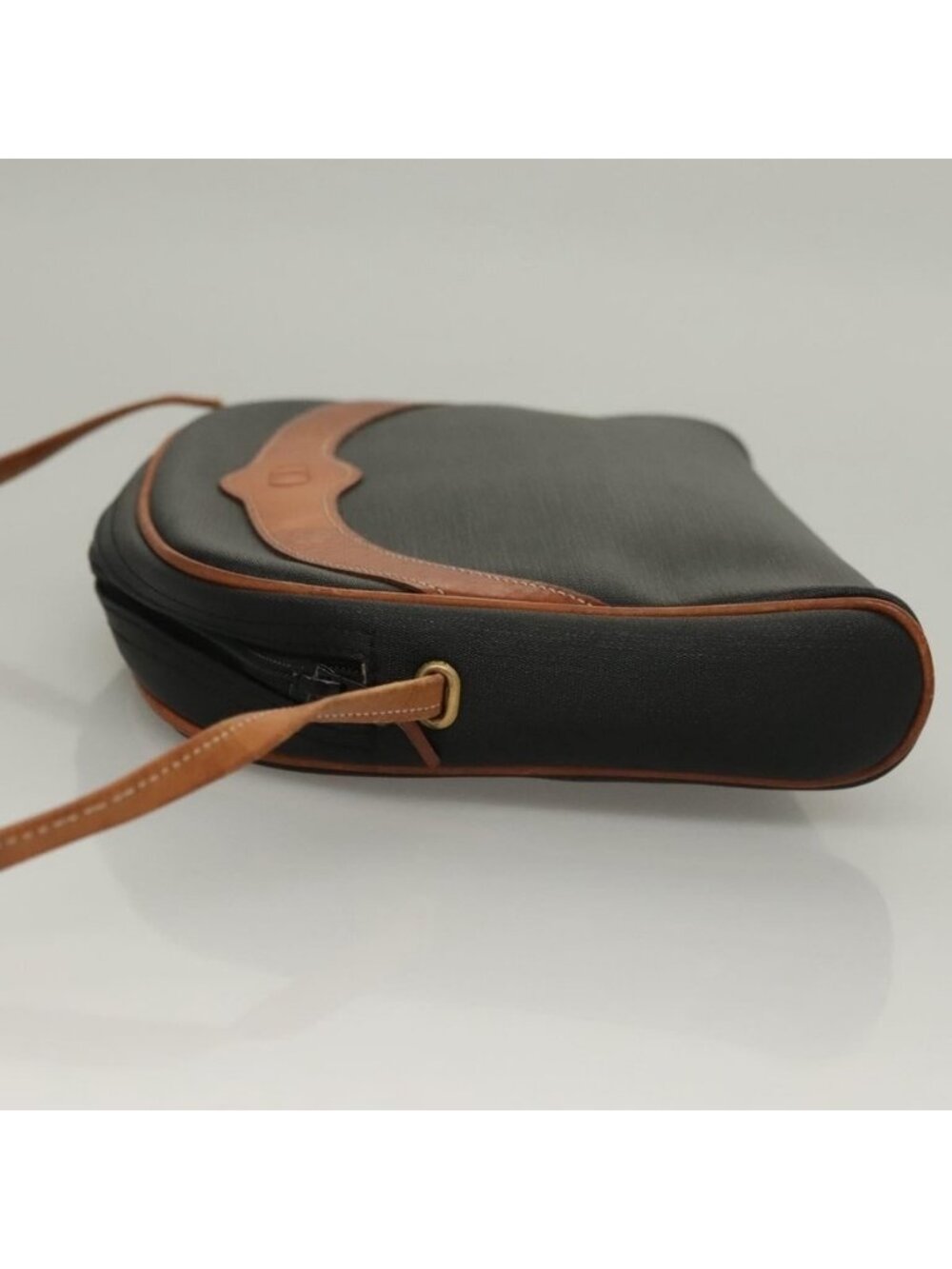 Authentic Christian Dior Shoulder Bag Leather PVC Black Brown - Picture 11 of 16